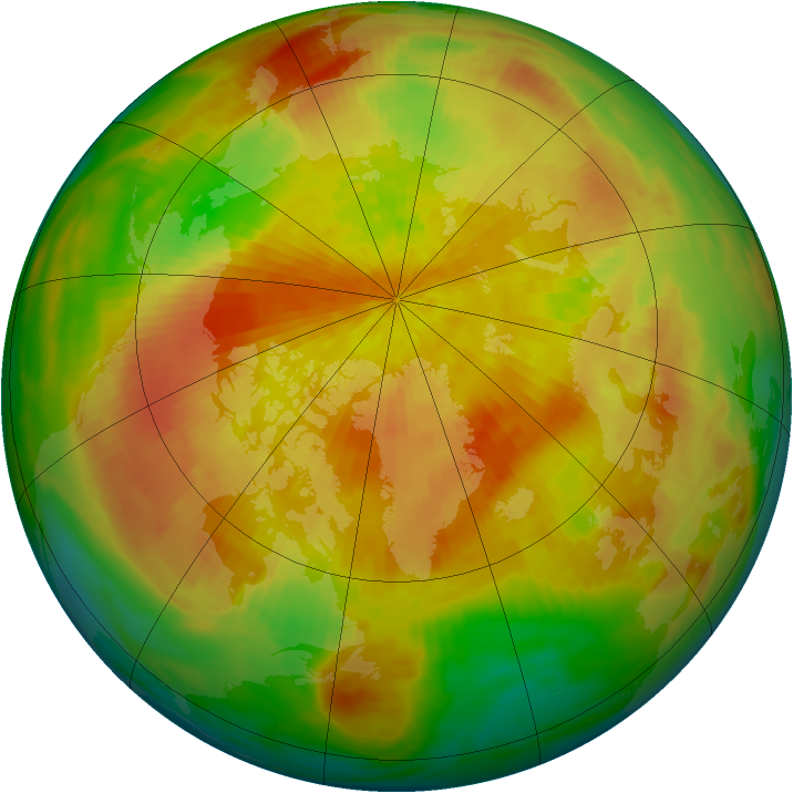 Arctic ozone map for 07 April 1992